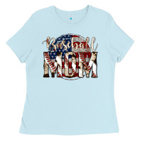Baby Blue baseball mom Ladies Tee - Jasminsmagicworld