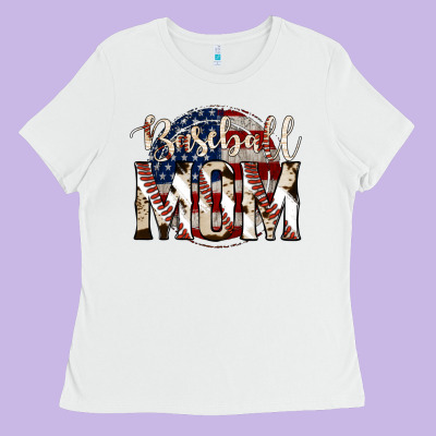 Baseball Mom Ladies Tee Designed By Jasminsmagicworld