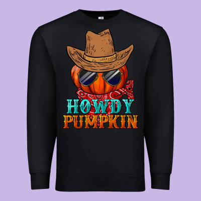 Howdy Pumpkin Premium Sweatshirt Designed By Bundleandbundleshop