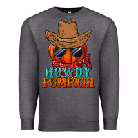 Charcoal Heather howdy pumpkin Premium Sweatshirt - BundleAndBundleShop