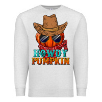 Oatmeal Heather howdy pumpkin Premium Sweatshirt - BundleAndBundleShop