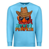 Ocean Blue howdy pumpkin Premium Sweatshirt - BundleAndBundleShop