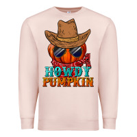 Pale Pink howdy pumpkin Premium Sweatshirt - BundleAndBundleShop