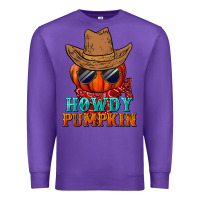 Purple howdy pumpkin Premium Sweatshirt - BundleAndBundleShop
