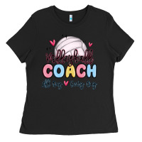 Black volleyball coach all day every day Ladies Tee - MaliasSmallBusiness