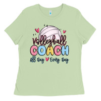 Matcha volleyball coach all day every day Ladies Tee - MaliasSmallBusiness