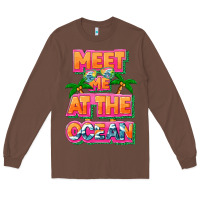 Chestnut Meet me at the ocean Summer Long Sleeve Tee - NancyCooperArtShop