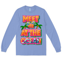 Colony Blue Meet me at the ocean Summer Long Sleeve Tee - NancyCooperArtShop