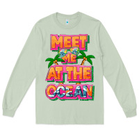 Matcha Meet me at the ocean Summer Long Sleeve Tee - NancyCooperArtShop