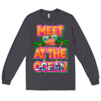 Smoke Meet me at the ocean Summer Long Sleeve Tee - NancyCooperArtShop