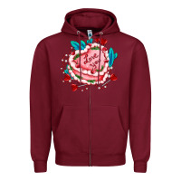 Burgundy valentines day cakes olivia creates design Zipper Hoodie - OliviaCreatesArt