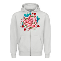 Dove Grey valentines day cakes olivia creates design Zipper Hoodie - OliviaCreatesArt