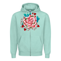 Seafoam valentines day cakes olivia creates design Zipper Hoodie - OliviaCreatesArt