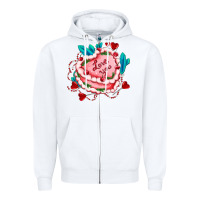 White valentines day cakes olivia creates design Zipper Hoodie - OliviaCreatesArt