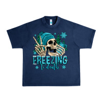 Navy freezing to death winter skull Urban Heavy Tee - Jasminsmagicworld