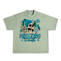 Oil Green freezing to death winter skull Urban Heavy Tee - Jasminsmagicworld