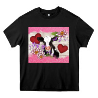 Black lotus heart cow valentine Heavy Core Tee - AdoDesignShop