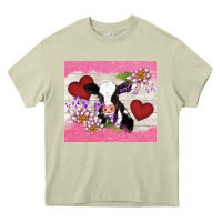 Mossy lotus heart cow valentine Heavy Core Tee - AdoDesignShop