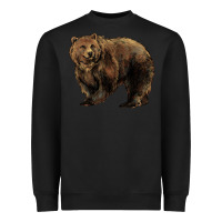 Black Grizzly Bear Heavyweight Sweatshirt - HowdyJamesFarm