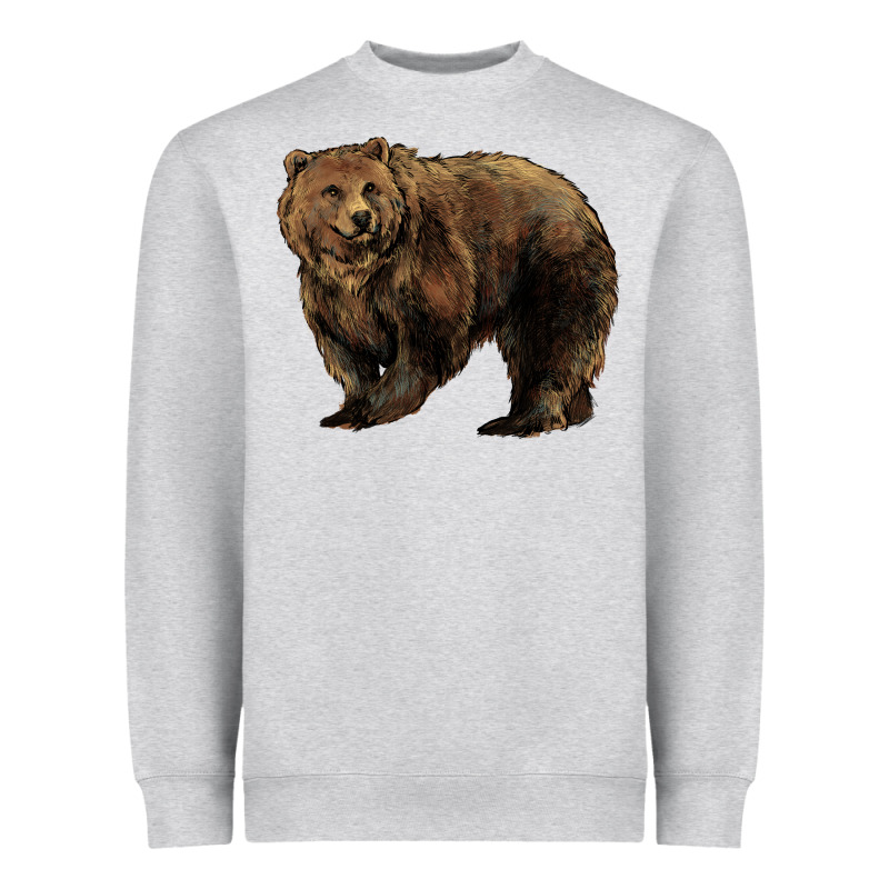 Grizzly Bear Heavyweight Sweatshirt by HowdyJamesFarm | Teevron