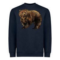 Navy Grizzly Bear Heavyweight Sweatshirt - HowdyJamesFarm