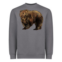 Storm Grizzly Bear Heavyweight Sweatshirt - HowdyJamesFarm