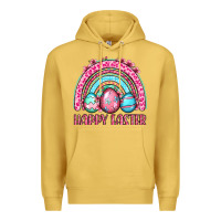 Antique Gold Happy Easter eggs rainbow Premium Hoodie - OliviaCreatesArt