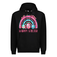 Black Happy Easter eggs rainbow Premium Hoodie - OliviaCreatesArt