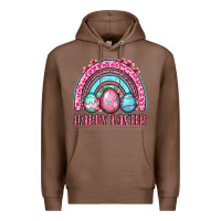 Chestnut Happy Easter eggs rainbow Premium Hoodie - OliviaCreatesArt