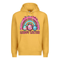 Mustard Happy Easter eggs rainbow Premium Hoodie - OliviaCreatesArt