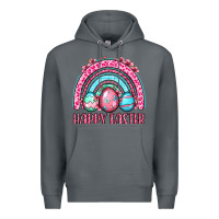 Rock Happy Easter eggs rainbow Premium Hoodie - OliviaCreatesArt