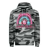 Slate Camo Happy Easter eggs rainbow Premium Hoodie - OliviaCreatesArt