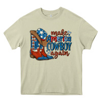 Mossy make america cowboy again Heavy Core Tee - MaliasSmallBusiness