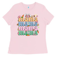 Bubblegum Pink easter mama Ladies Tee - MaliasSmallBusiness
