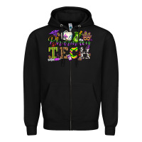 Black mardi gras pharmacy tech Zipper Hoodie - OliviaCreatesArt