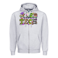 Heather Grey mardi gras pharmacy tech Zipper Hoodie - OliviaCreatesArt