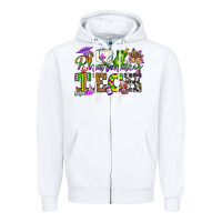 White mardi gras pharmacy tech Zipper Hoodie - OliviaCreatesArt