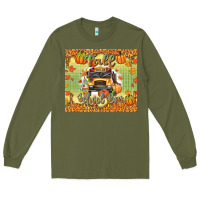 Army Green fall school bus Long Sleeve Tee - texasbilliewilder