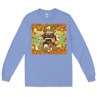 Colony Blue fall school bus Long Sleeve Tee - texasbilliewilder