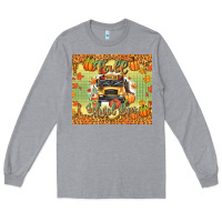 Heather Grey fall school bus Long Sleeve Tee - texasbilliewilder