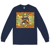 Navy fall school bus Long Sleeve Tee - texasbilliewilder