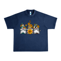 Navy western sunflowers gnomes Urban Heavy Tee - Jasminsmagicworld