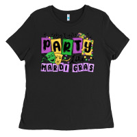 Black aint no party like mardi gras Ladies Tee - MaliasSmallBusiness