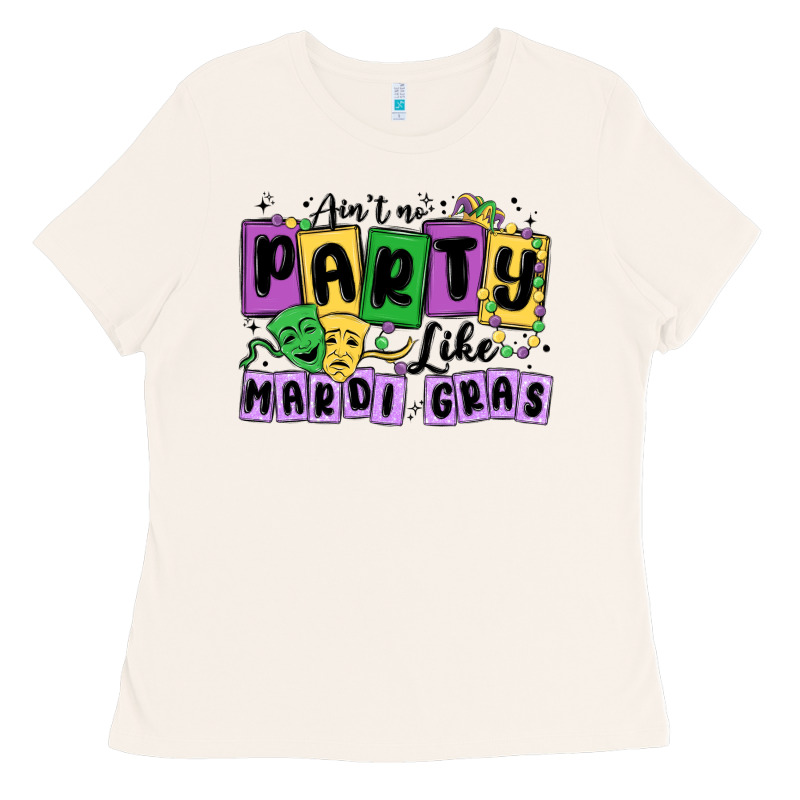 Aint No Party Like Mardi Gras Ladies Tee by MaliasSmallBusiness | Teevron
