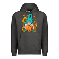 Charcoal Heather Fall Gnome Premium Hoodie - RanaPortraitStore