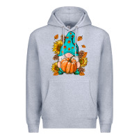 Heather Grey Fall Gnome Premium Hoodie - RanaPortraitStore