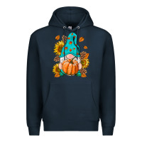 Navy Fall Gnome Premium Hoodie - RanaPortraitStore
