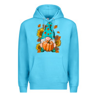 Ocean Blue Fall Gnome Premium Hoodie - RanaPortraitStore