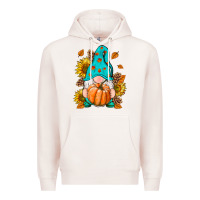 Pale Pink Fall Gnome Premium Hoodie - RanaPortraitStore