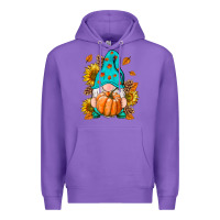Purple Fall Gnome Premium Hoodie - RanaPortraitStore